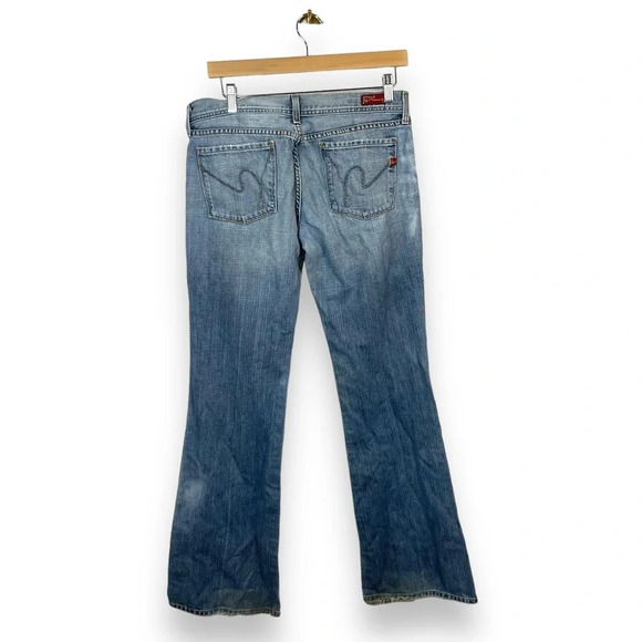 Citizens of Humanity Ingrid 002 Stretch Distressed Low Waist Flair Jeans Size 30 - Picture 14 of 17